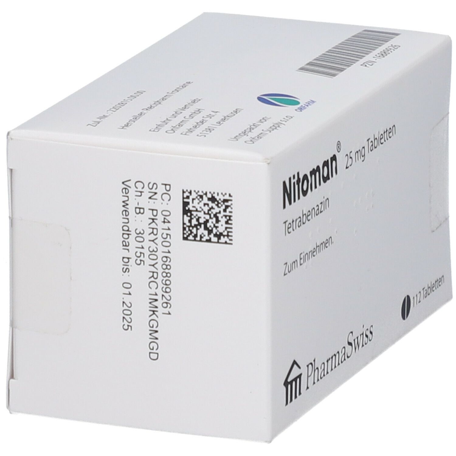 Nitoman 25 mg Tabletten 112 St