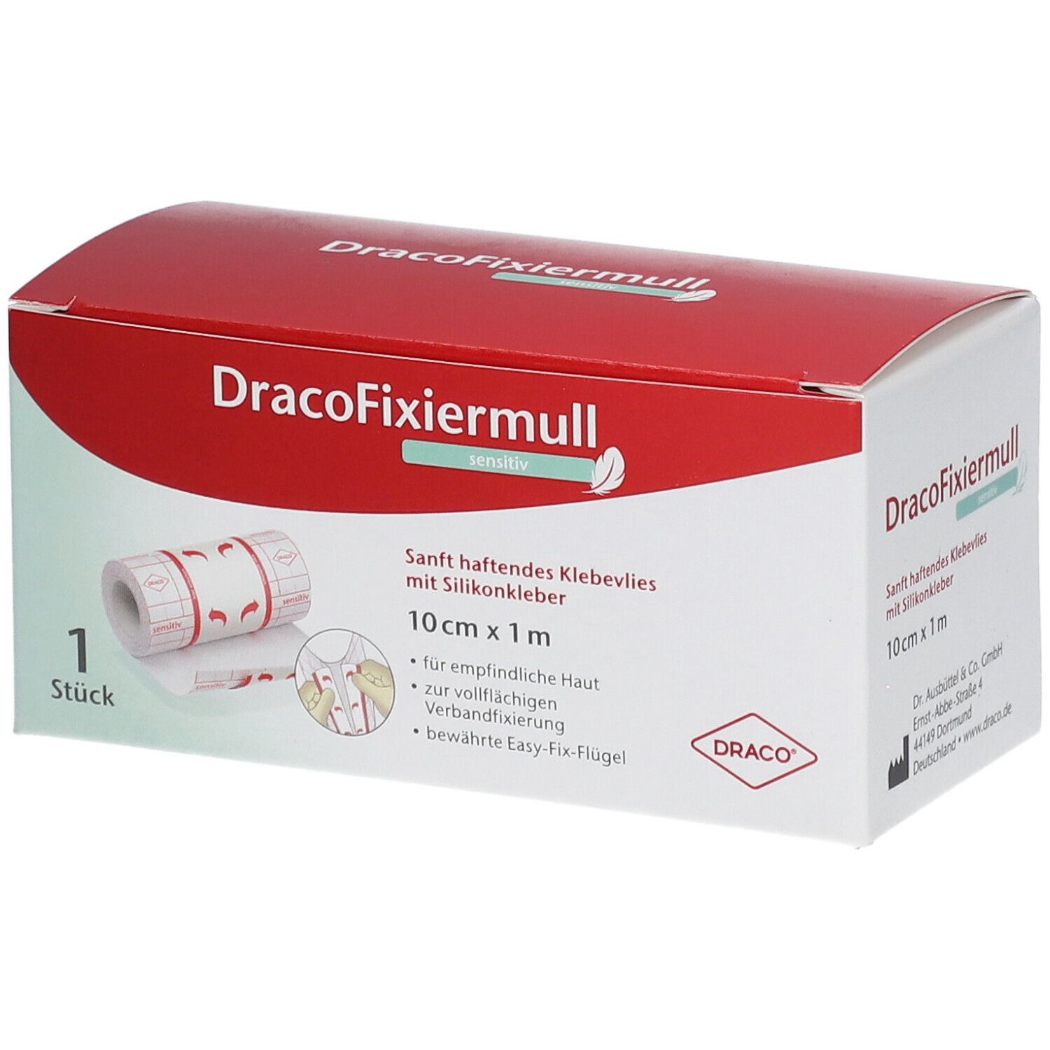 Dracofixiermull sensitiv 10 cmx1 m