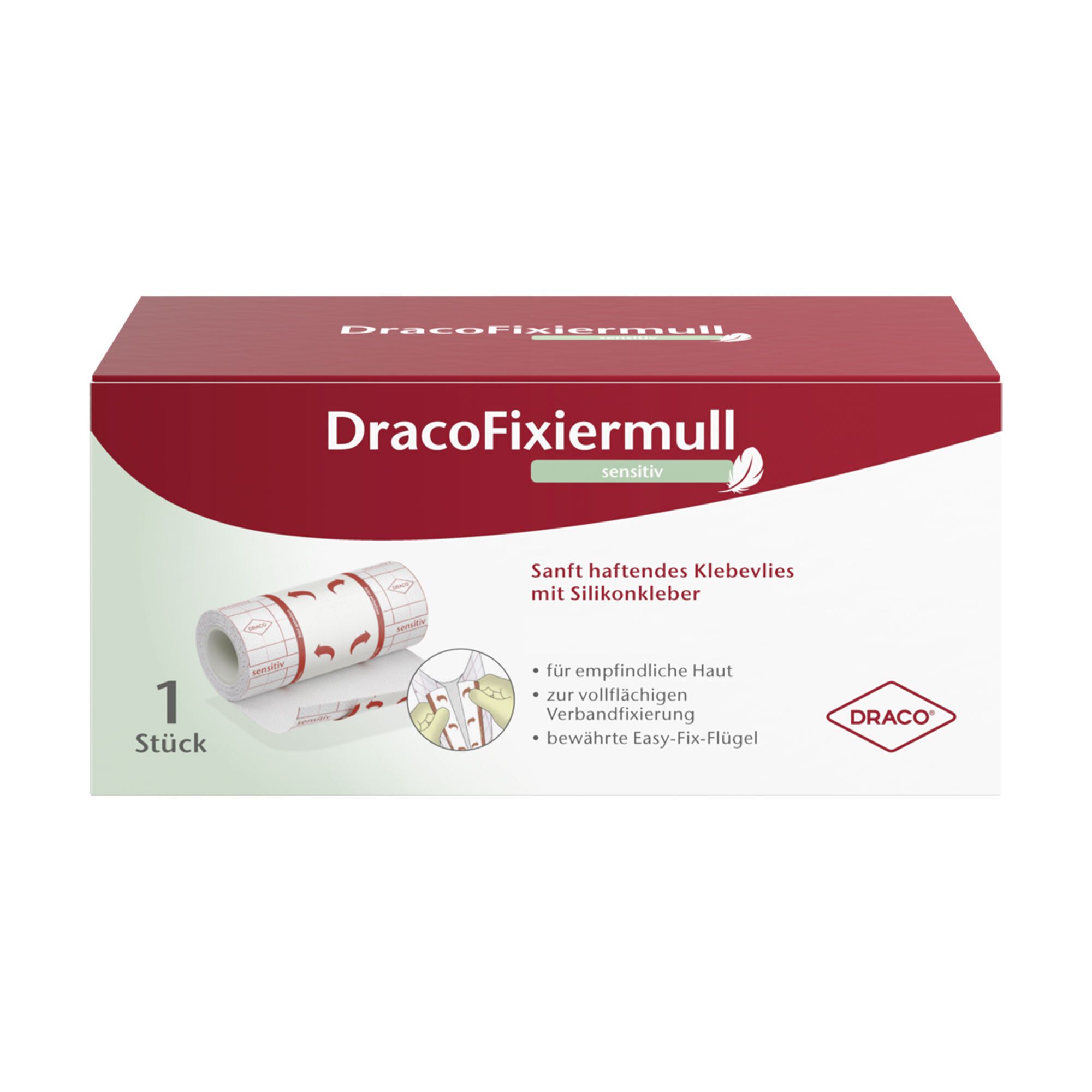 DracoFixiermull sensitiv 10 cm x 5 m