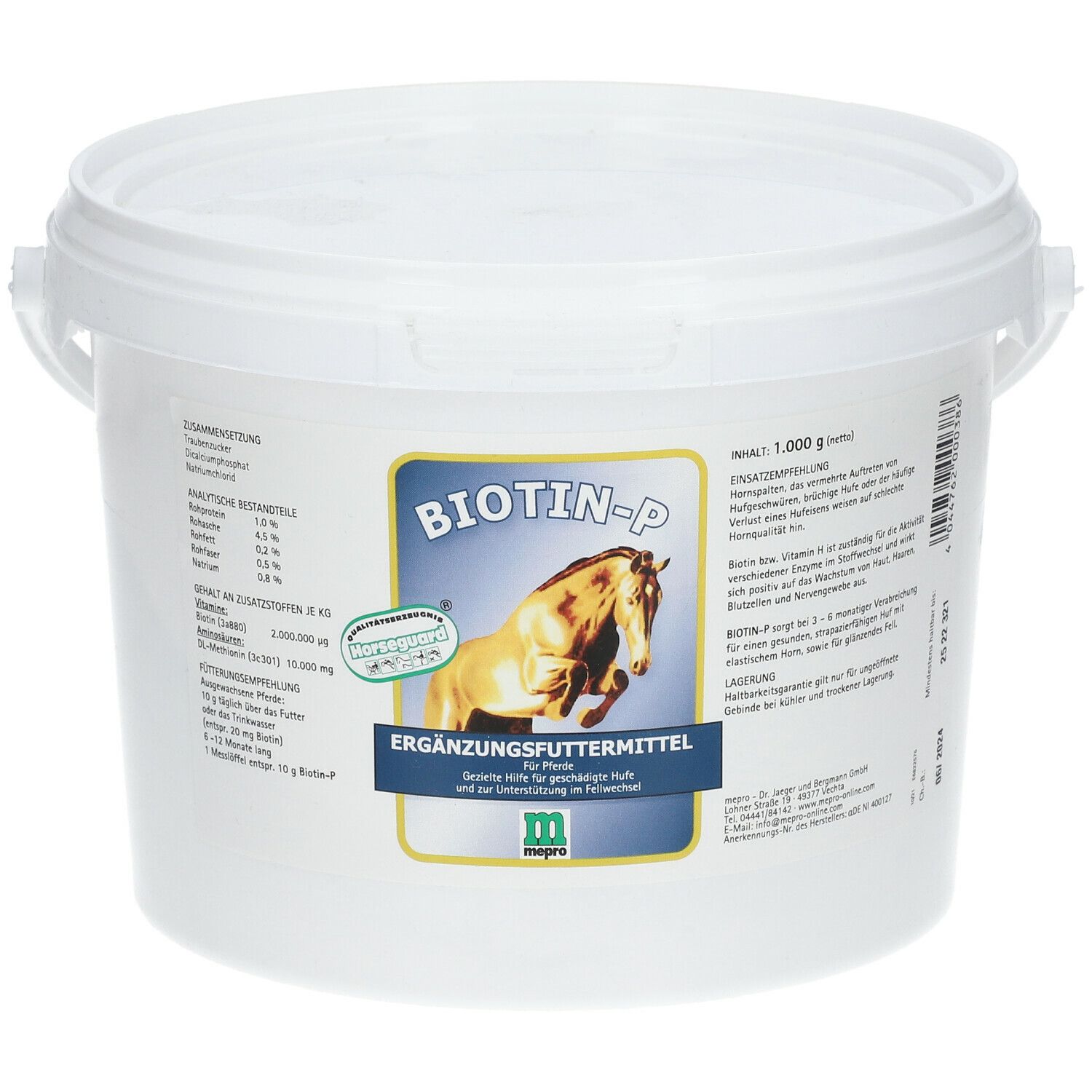 BIOTIN-P Ergänzungsfuttermittel für Pferde