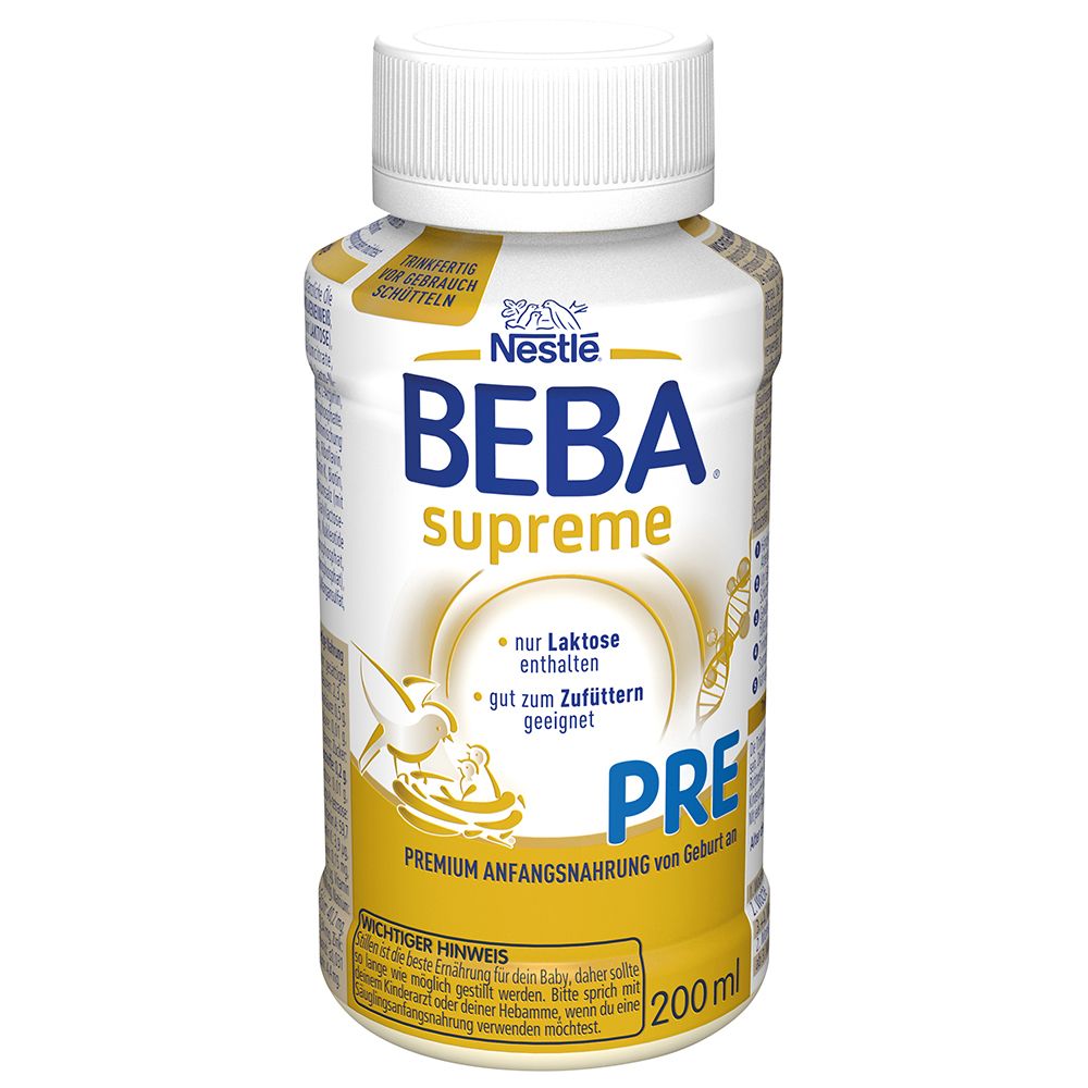 Nestlé BEBA® SUPREME Pre Anfangsmilch, Portionsflaschen