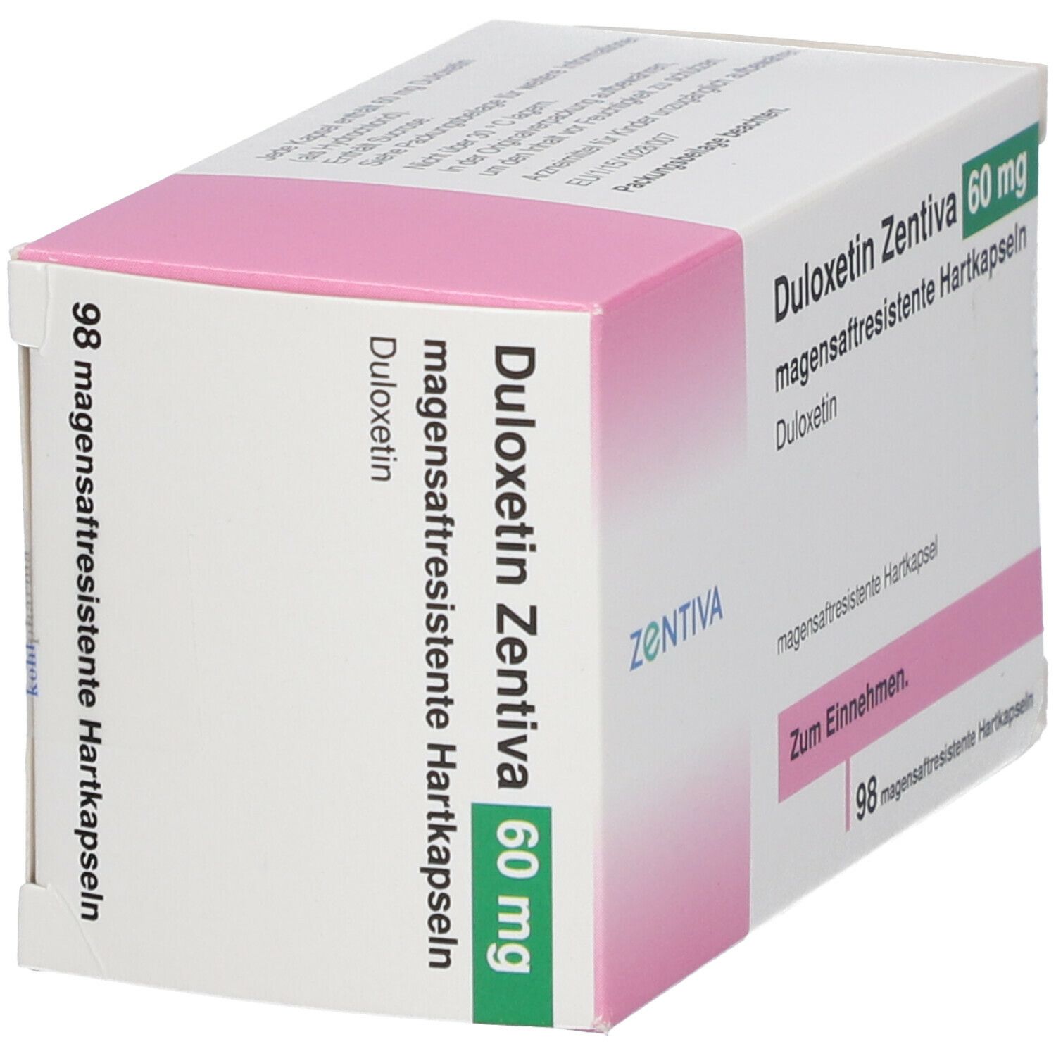 Duloxetin Zentiva 60 mg magensaftres.Hartkapseln 98 St Magensaftresistente Hartkapseln