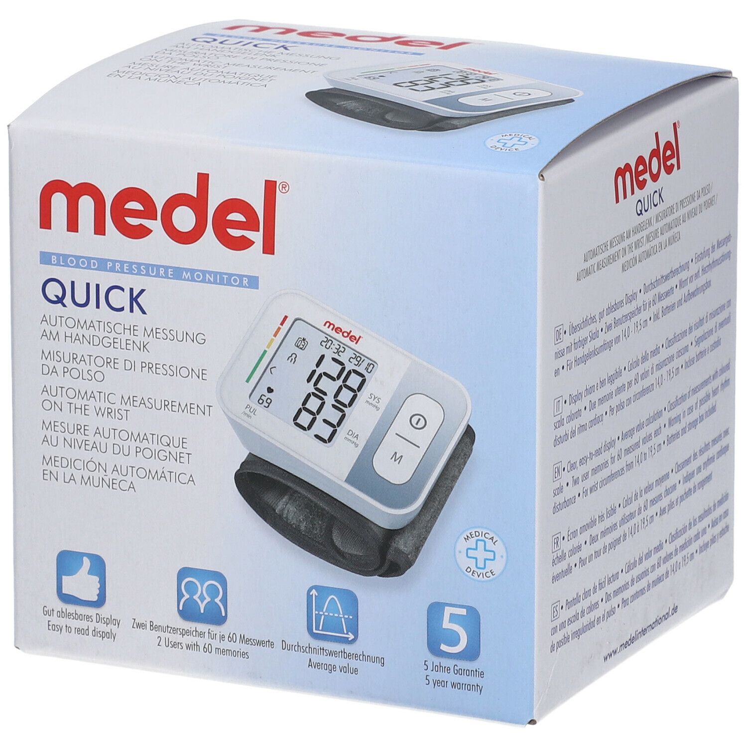 Medel Quick Handgelenk-Blutdruckmessgerät