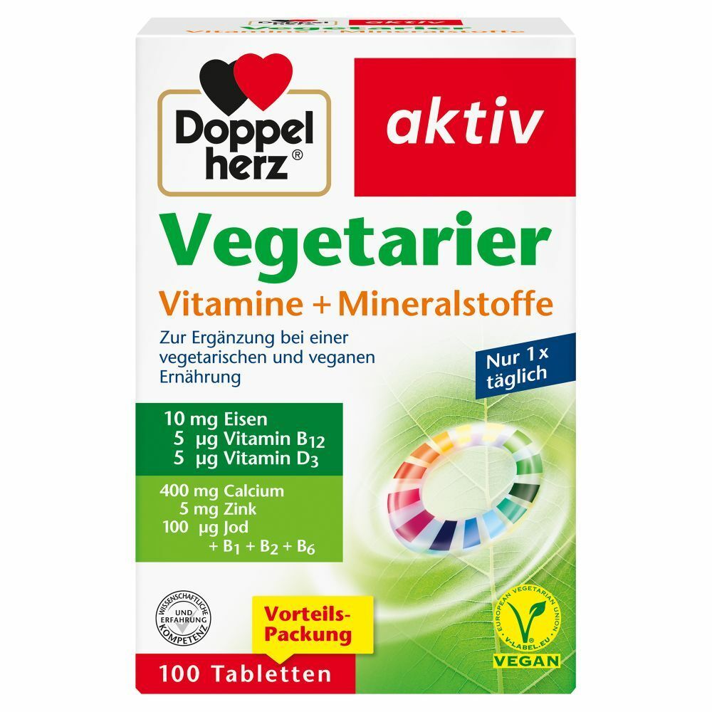 Doppelherz® aktiv Végétarien Vitamines + Mineraux Comprimés