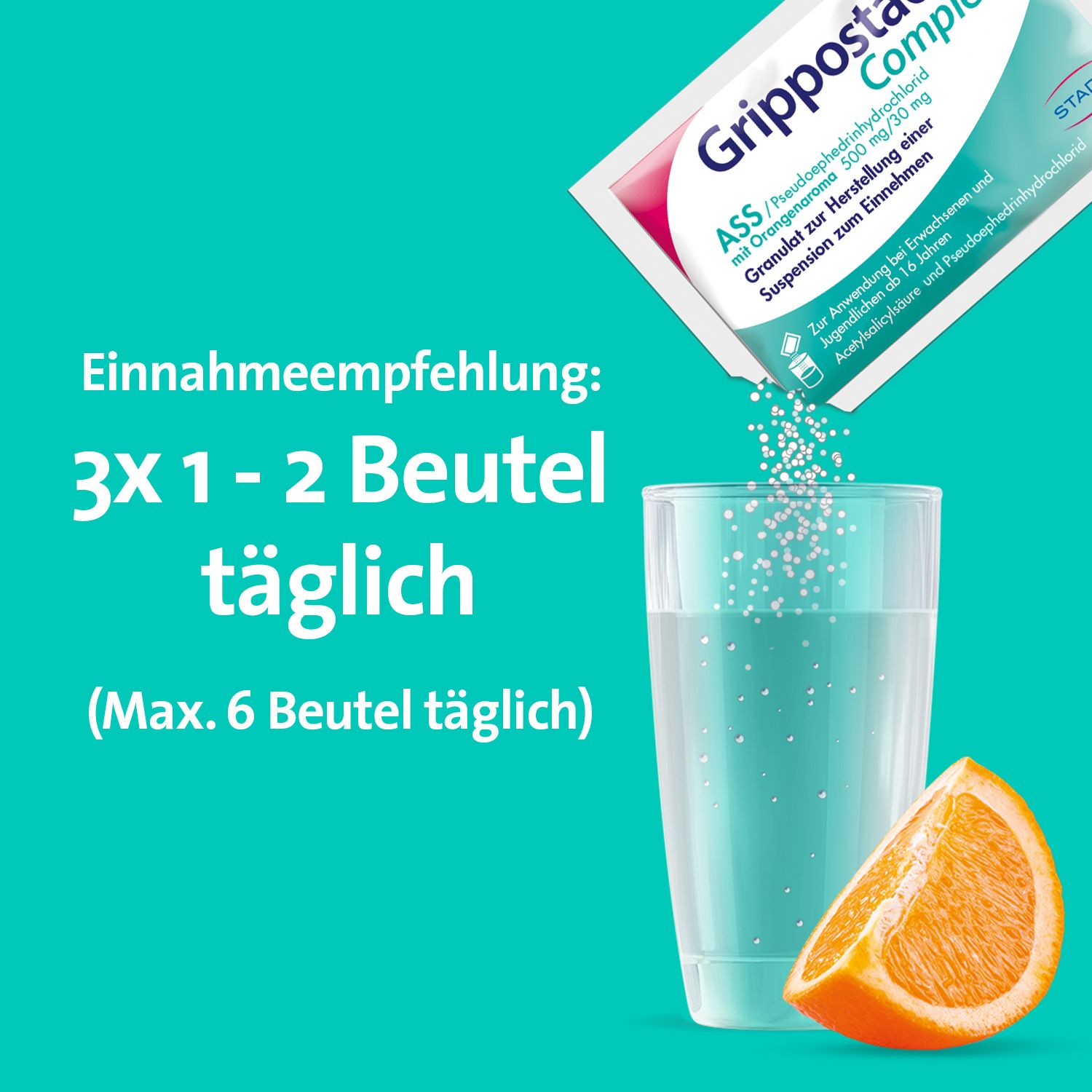 Grippostad® Complex ASS/Pseudoephedrin bei Schnupfen und erkältungsbedeingten Schmerzen und Fieber