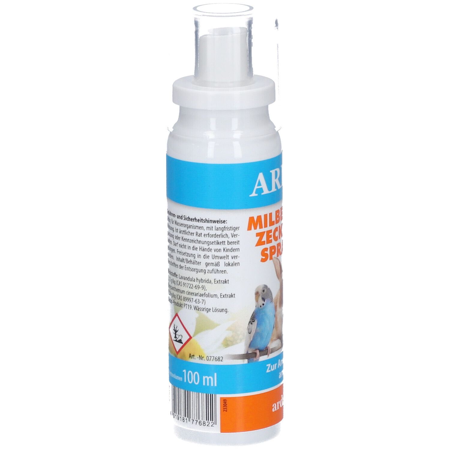 Ardap Milben- und Zeckenspray f.Nager/Ziervögel 100 ml Spray