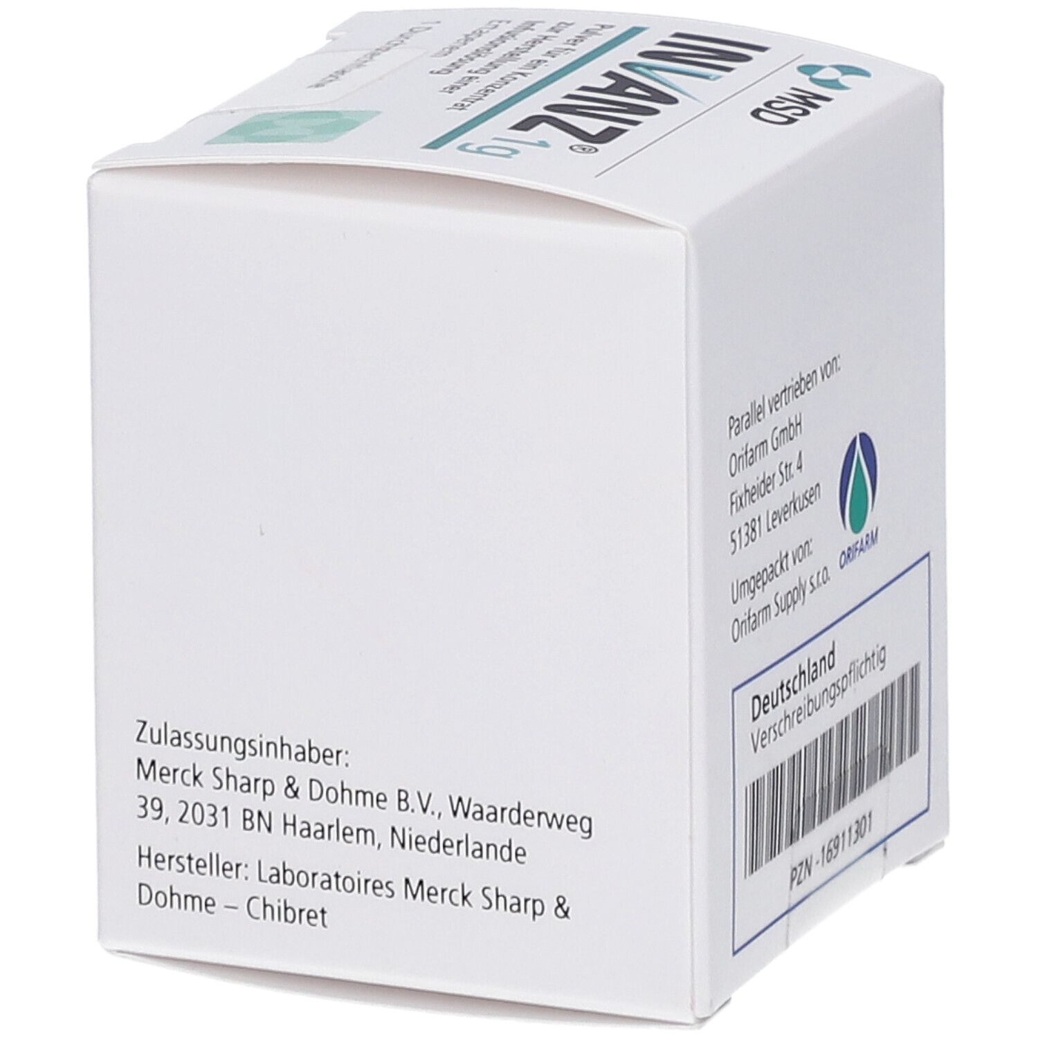 INVANZ 1 g Plv.f.e.Konz.z.Herst.e.Inf.-Lsg. 1 St mit dem E-Rezept ...