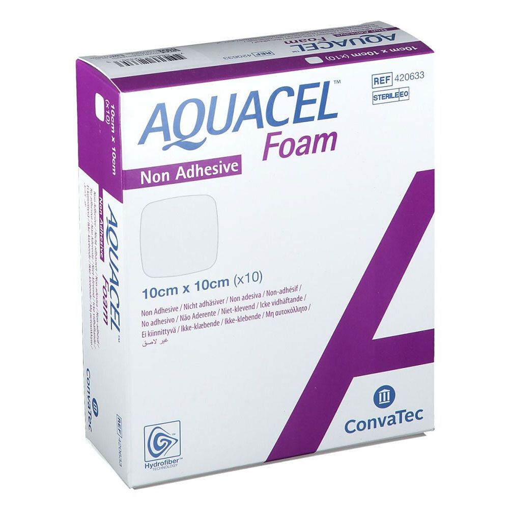 Aquacel Foam nicht adhäsiv 10x10 cm Verband 10 St