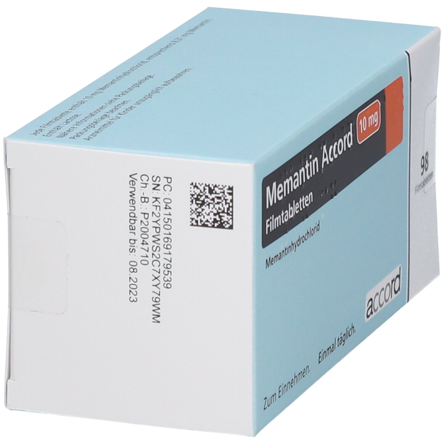 Memantin Accord 10 mg Filmtabletten 98 St