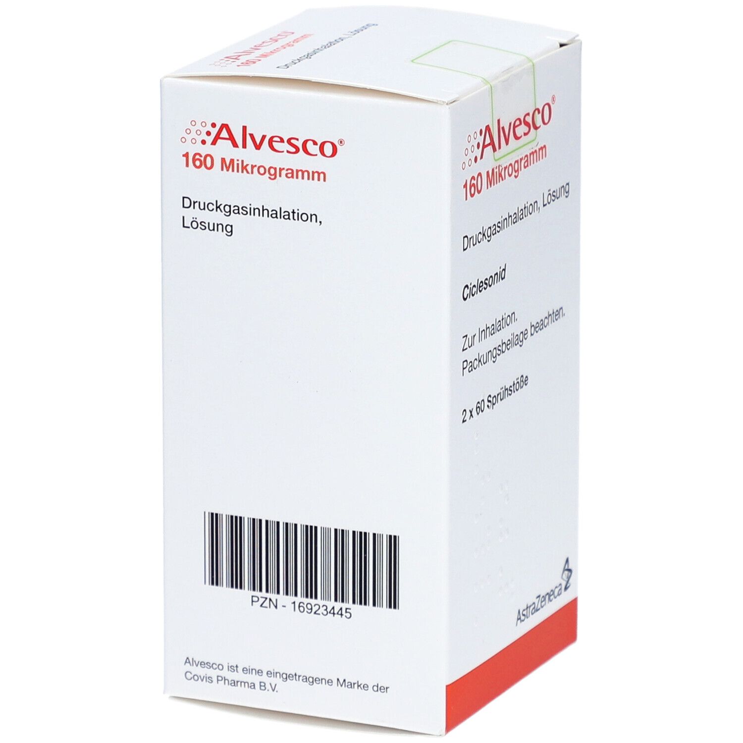 Alvesco 160 µg 2x60 Hub Druckgasinhalation 2 St Dosieraerosol