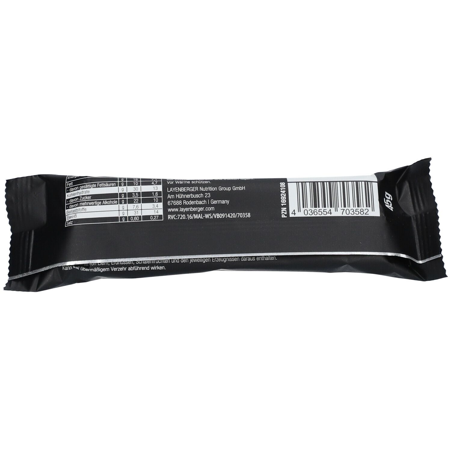 Layenberger 3K Protein Bar Raspberry white 45 g Riegel