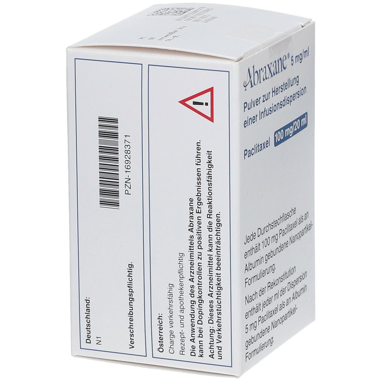 Abraxane 5 mg/ml 100mg Plv.z.Her.e.Inf.-Disp.Dsfl. 100 mg Pinsel