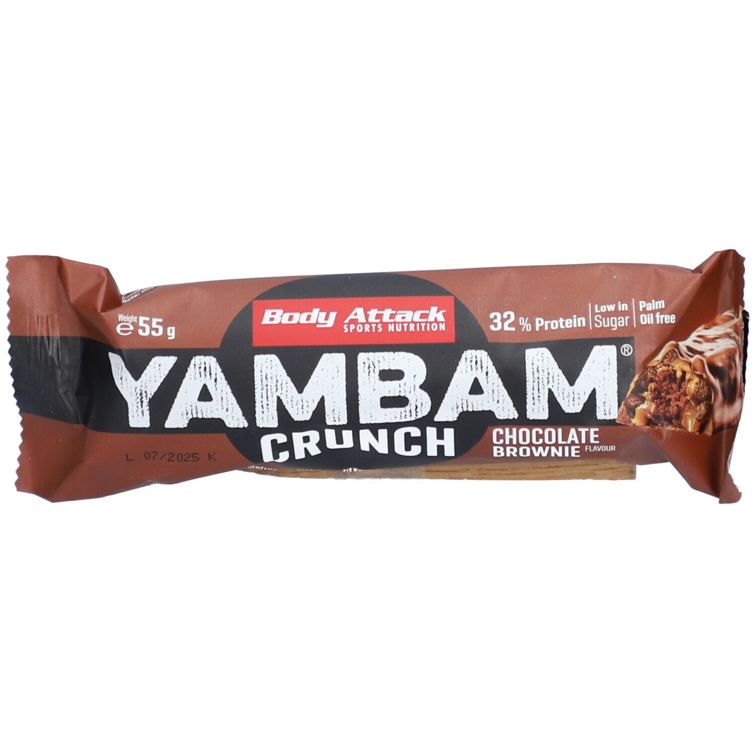 BODY ATTACK Yambam Crunch Riegel Schokolade Brownie