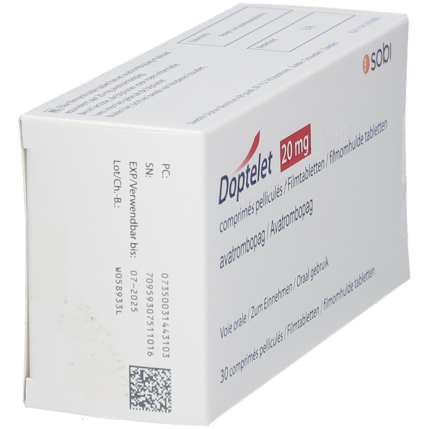 Doptelet 20 mg Filmtabletten 30 St