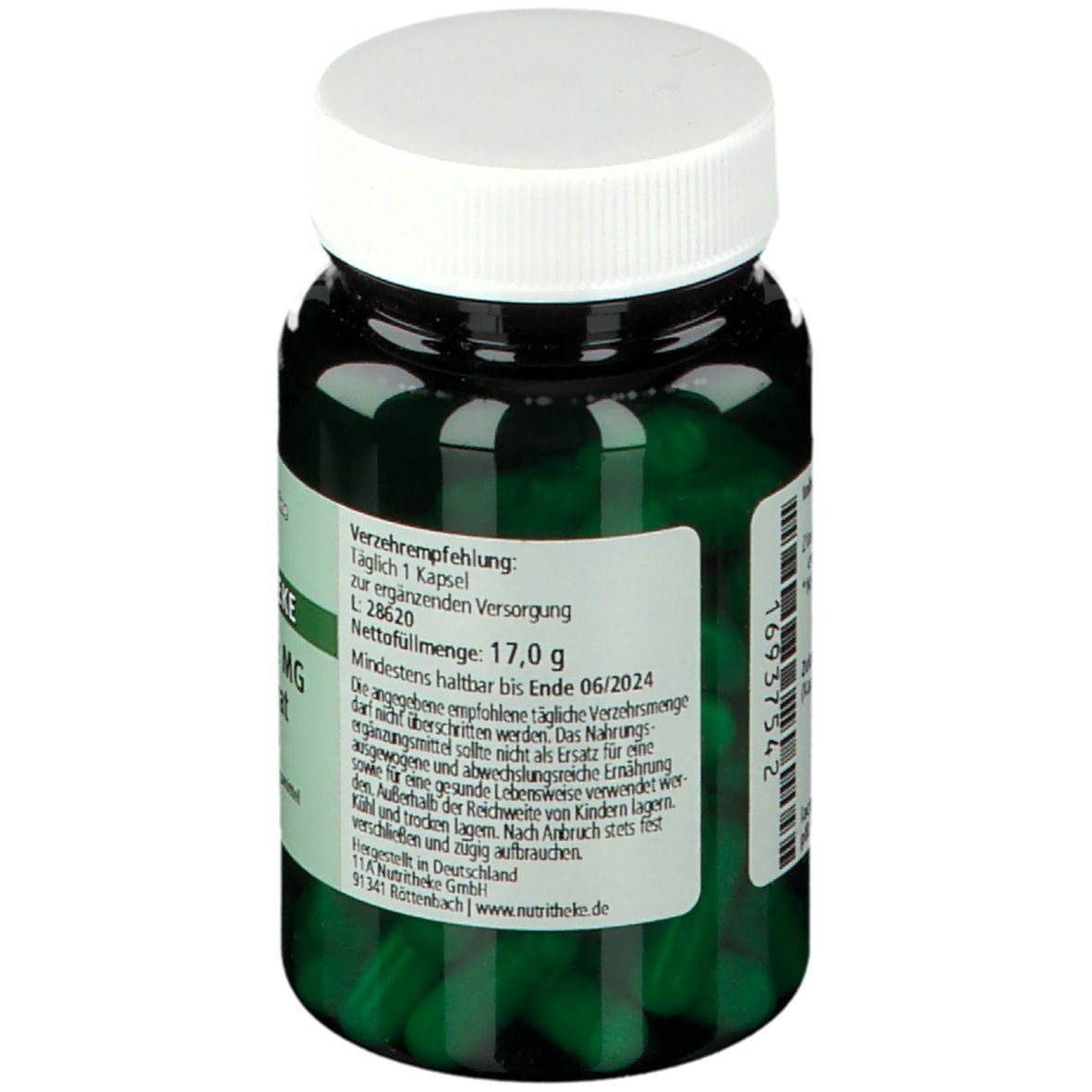 Zink 13,2 mg als Citrat Kapseln 60 St