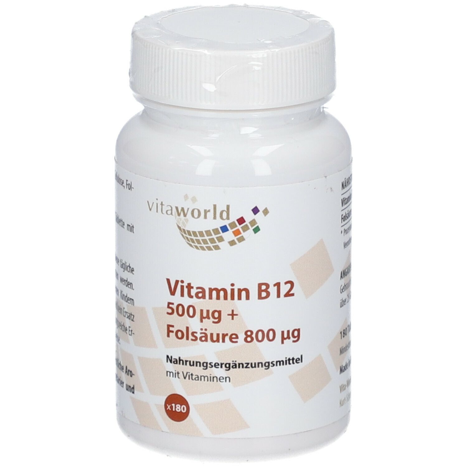 Vitamin B12 500 µg + Folsäure 800 µg Tabletten