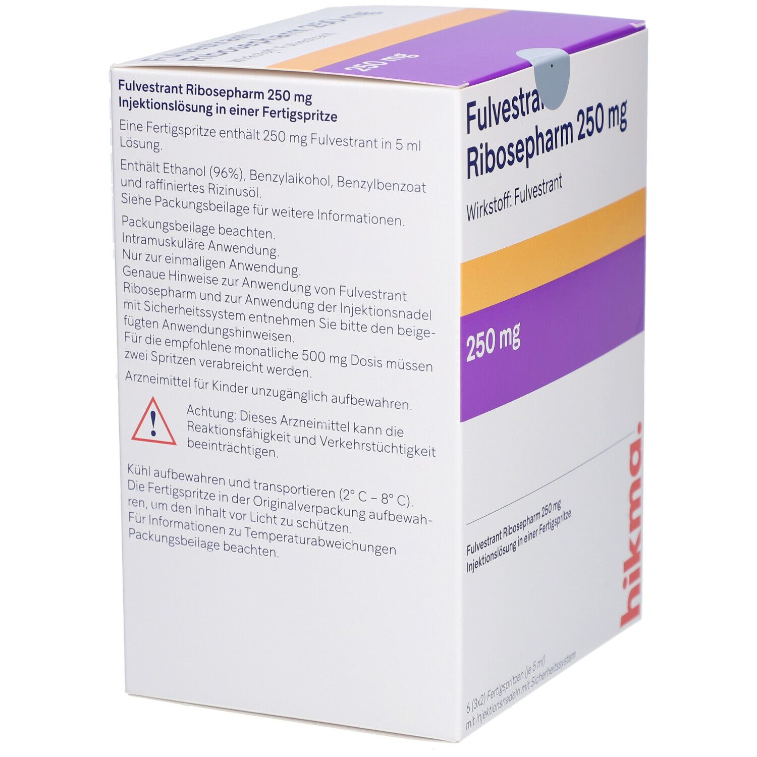 Fulvestrant Ribosepharm 250 mg/5 ml Inj.-Lsg.FS 6 St Infusionsemulsion