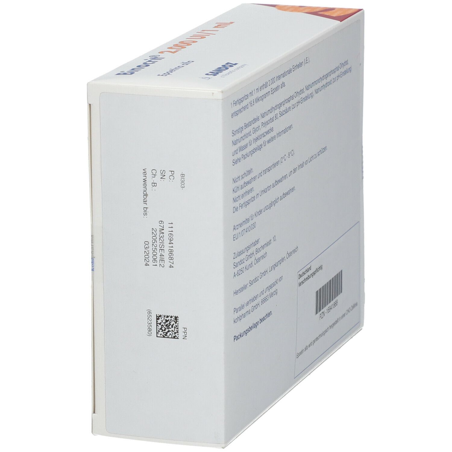 Binocrit 2.000 I.E./1 ml 6x1 ml mit dem E-Rezept kaufen - Shop Apotheke