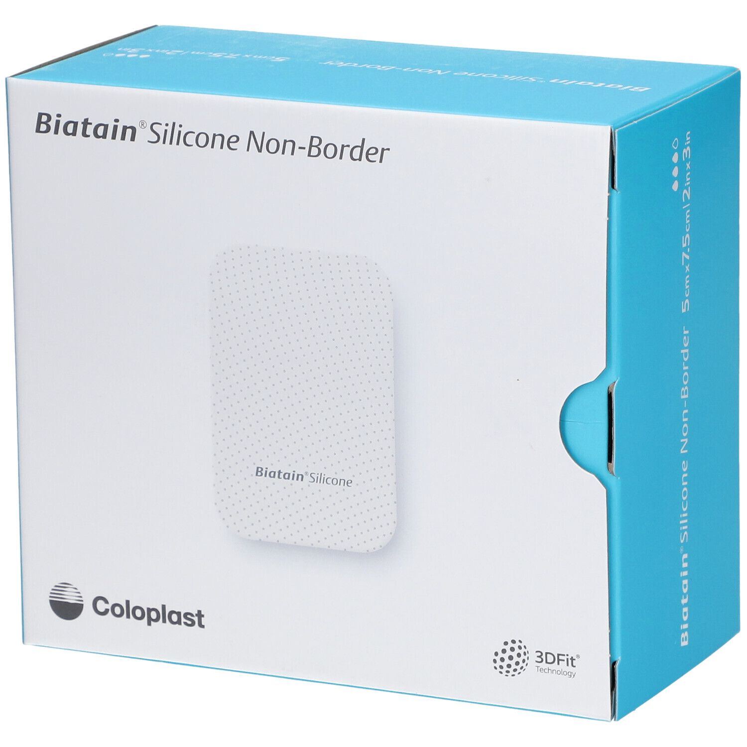 Biatain Silicone Non-Border Schaumverb.5x7,5 cm 10 St Verband