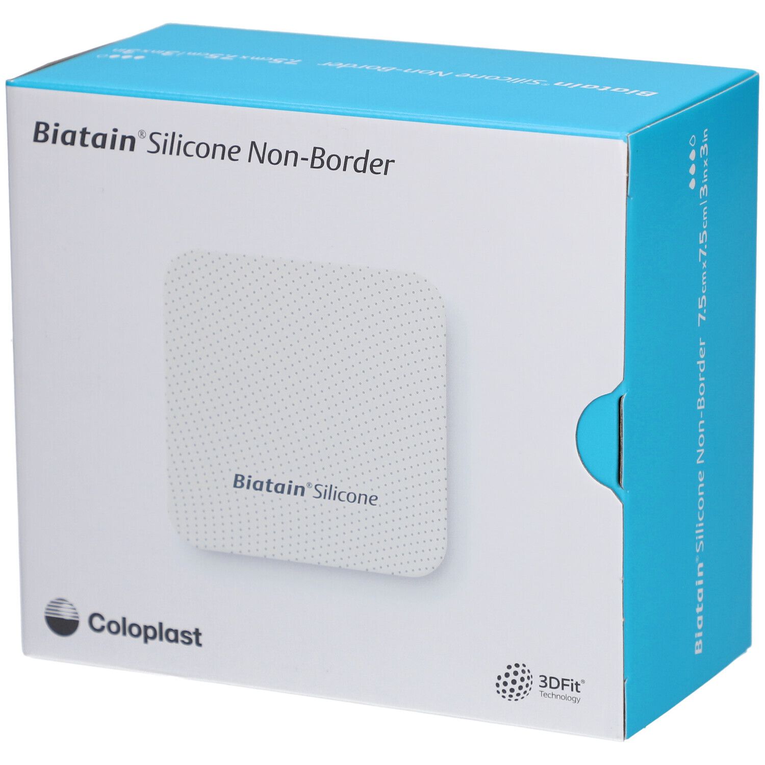 Biatain Silicone Non-Border Schaumverb.7,5x7,5 cm 10 St Verband