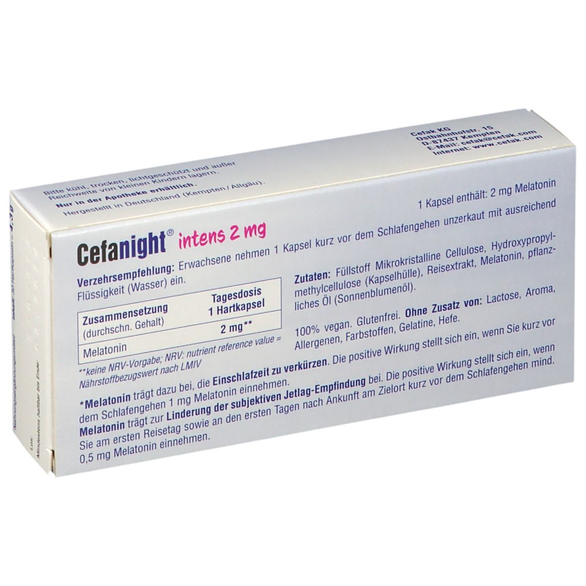Cefanight® intens 2 mg