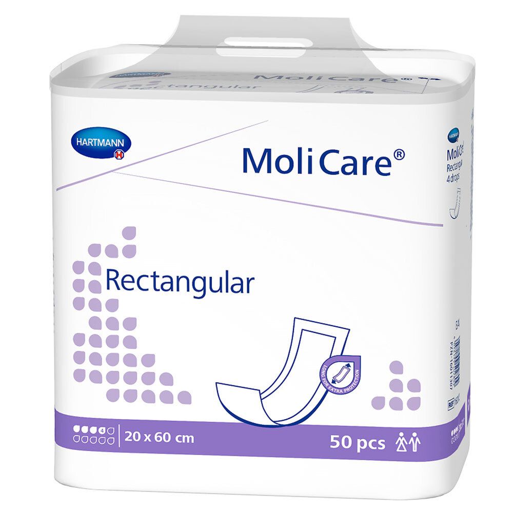 MoliCare® Rectabgular 4 Tropfen 20x60 cm 50 St Beutel