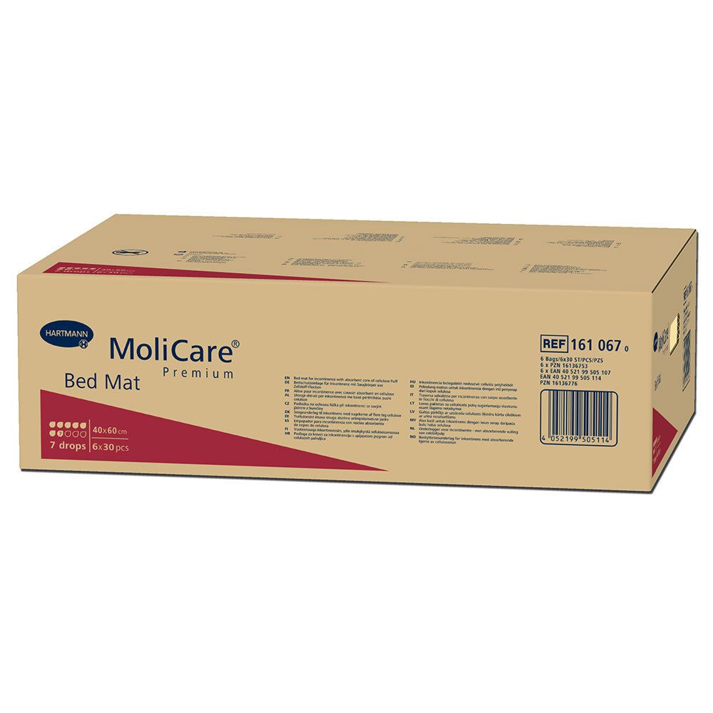MoliCare® Premium Bed Mat 7 Tropfen 40x60 cm ​ 6X30 St Unterlagen