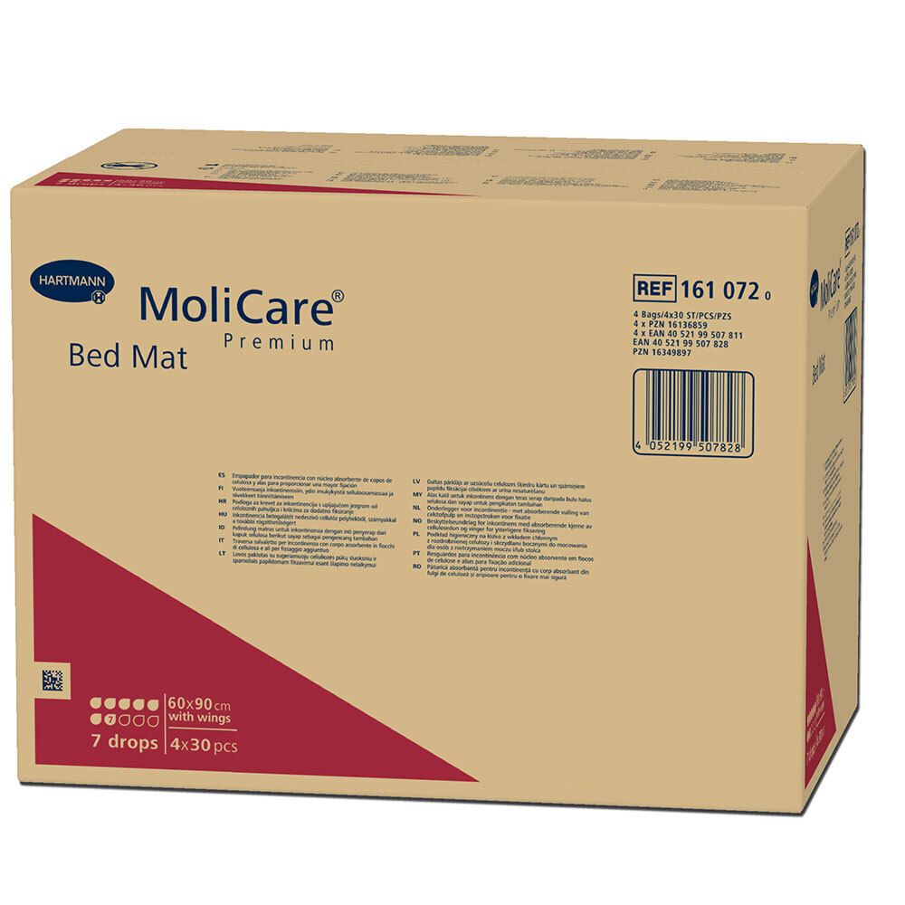 MoliCare® Premium Bed Mat 7 Tropfen 60x90 cm ​ 4X30 St Unterlagen