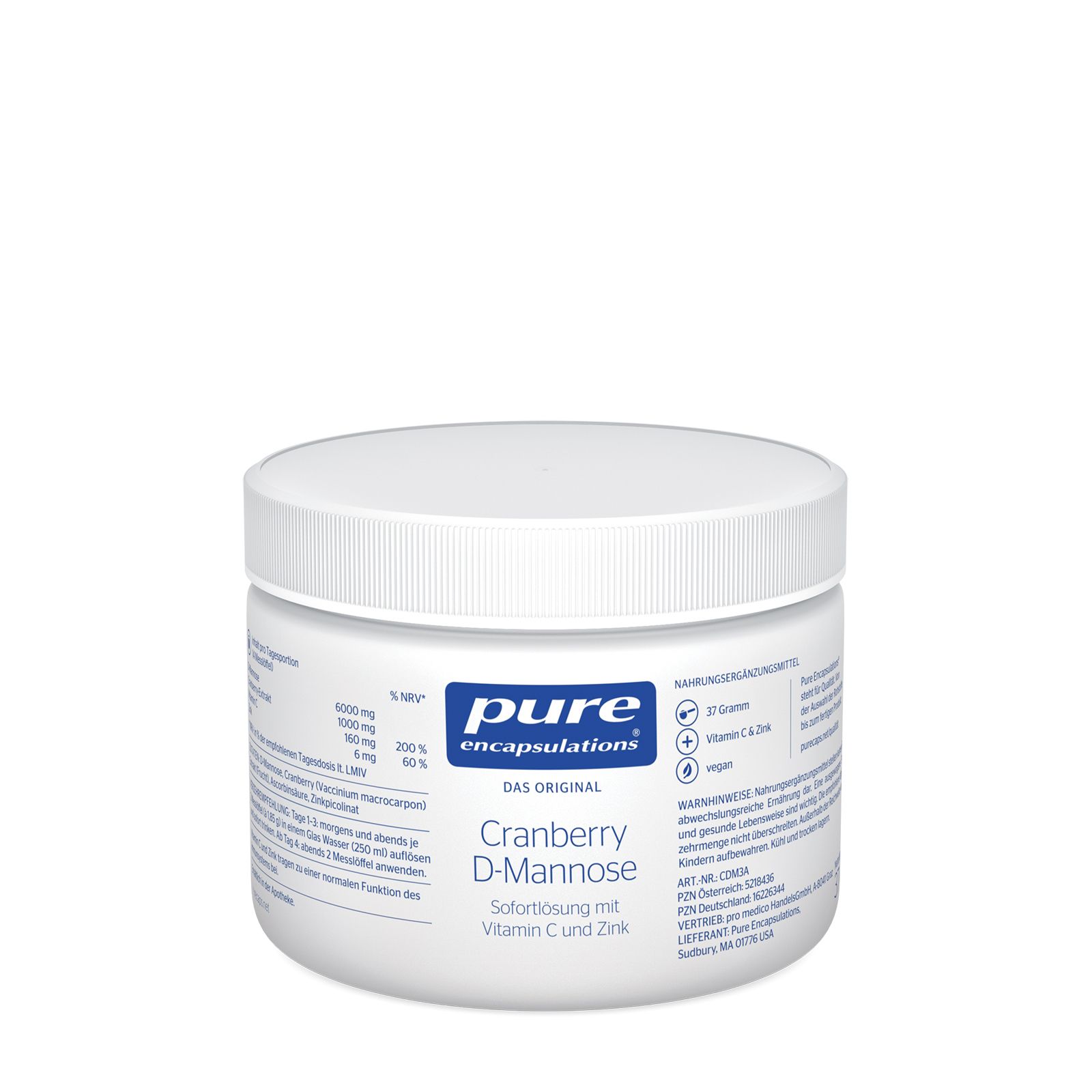 Pure Encapsulations® Cranberry D-Mannose 37 g Pulver