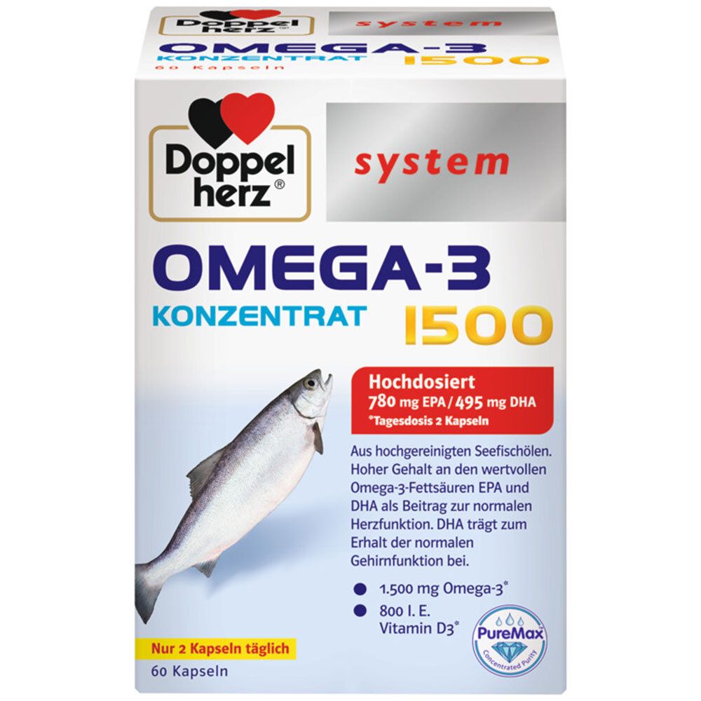 system Omega-3 Konzentrat hochdosiert 60 St Kapseln