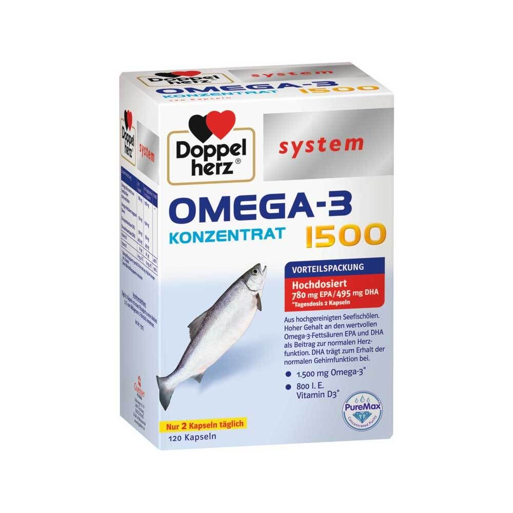 system Omega-3 Konzentrat 1500 hochdosiert 120 St Kapseln