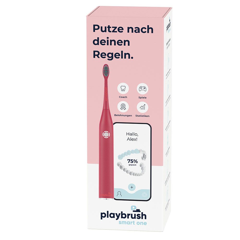 Playbrush Smart One Zahnbürste + Ersatzbürstenkopf coral 1 St Zahnbürste