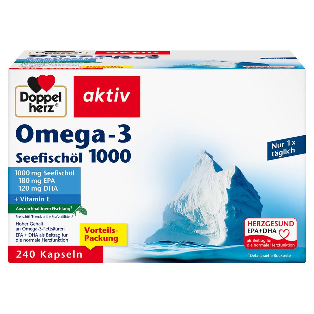 Doppelherz® aktiv Omega-3 Seefischöl 1000 240 St Kapseln