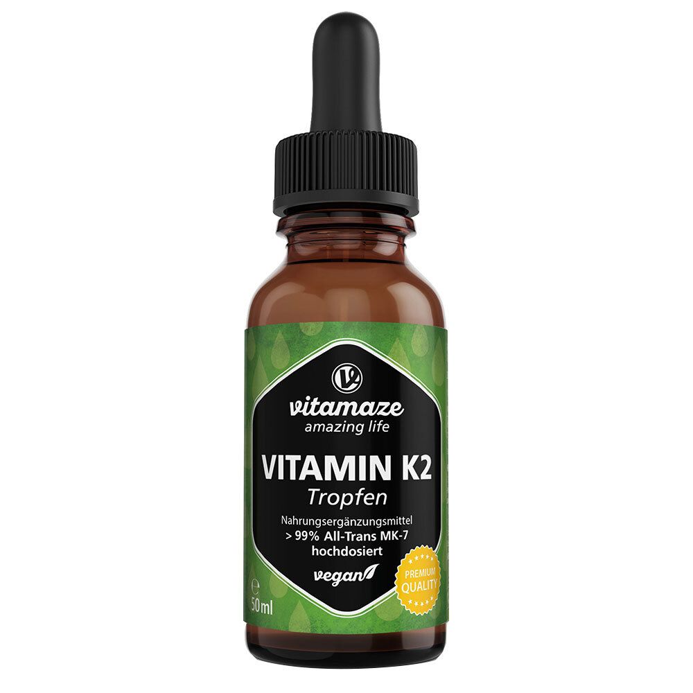 Vitamaze Vitamin K2 Tropfen MK7 20 µg hochdosiert 50 ml Tropfen