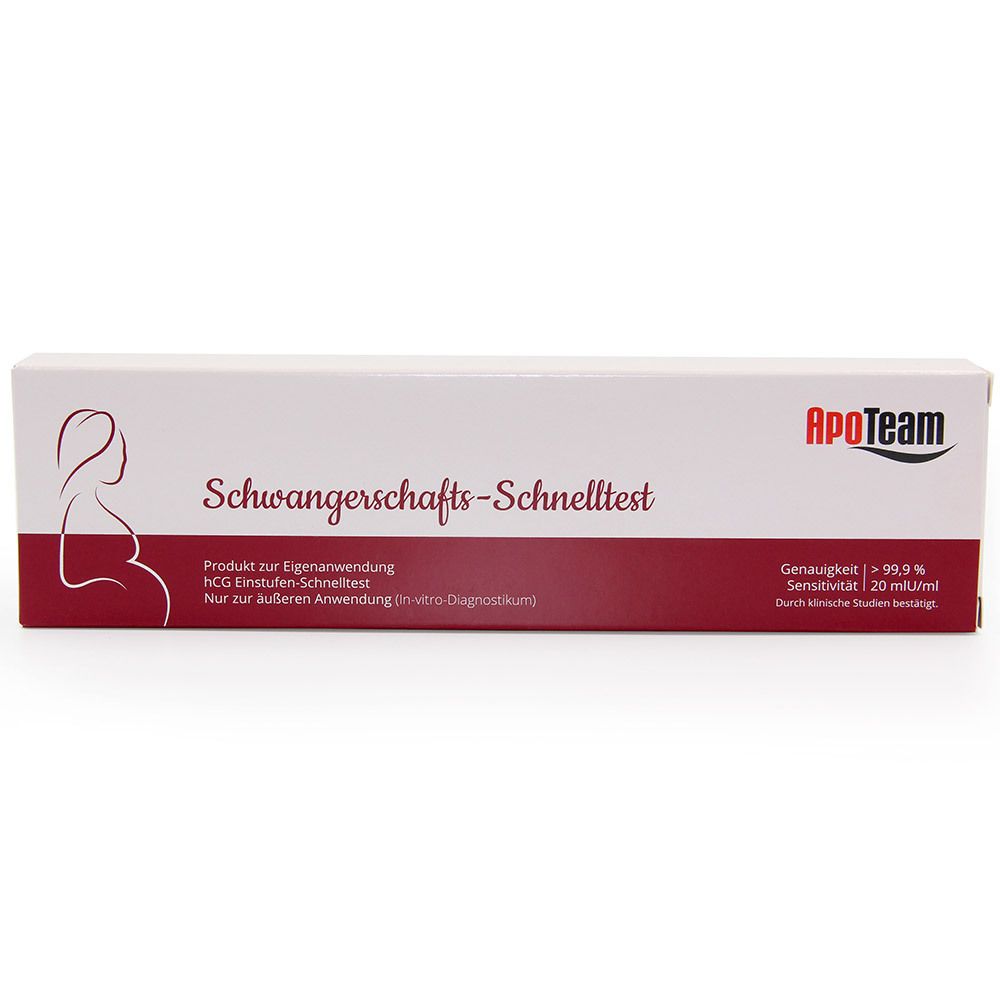 Apoteam Schwangerschafts-Schnelltest 20mlU/ml 1 St Test