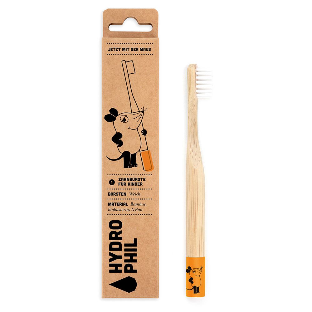 Hydrophil Maus Kids Zahnbürste Extra weich orange