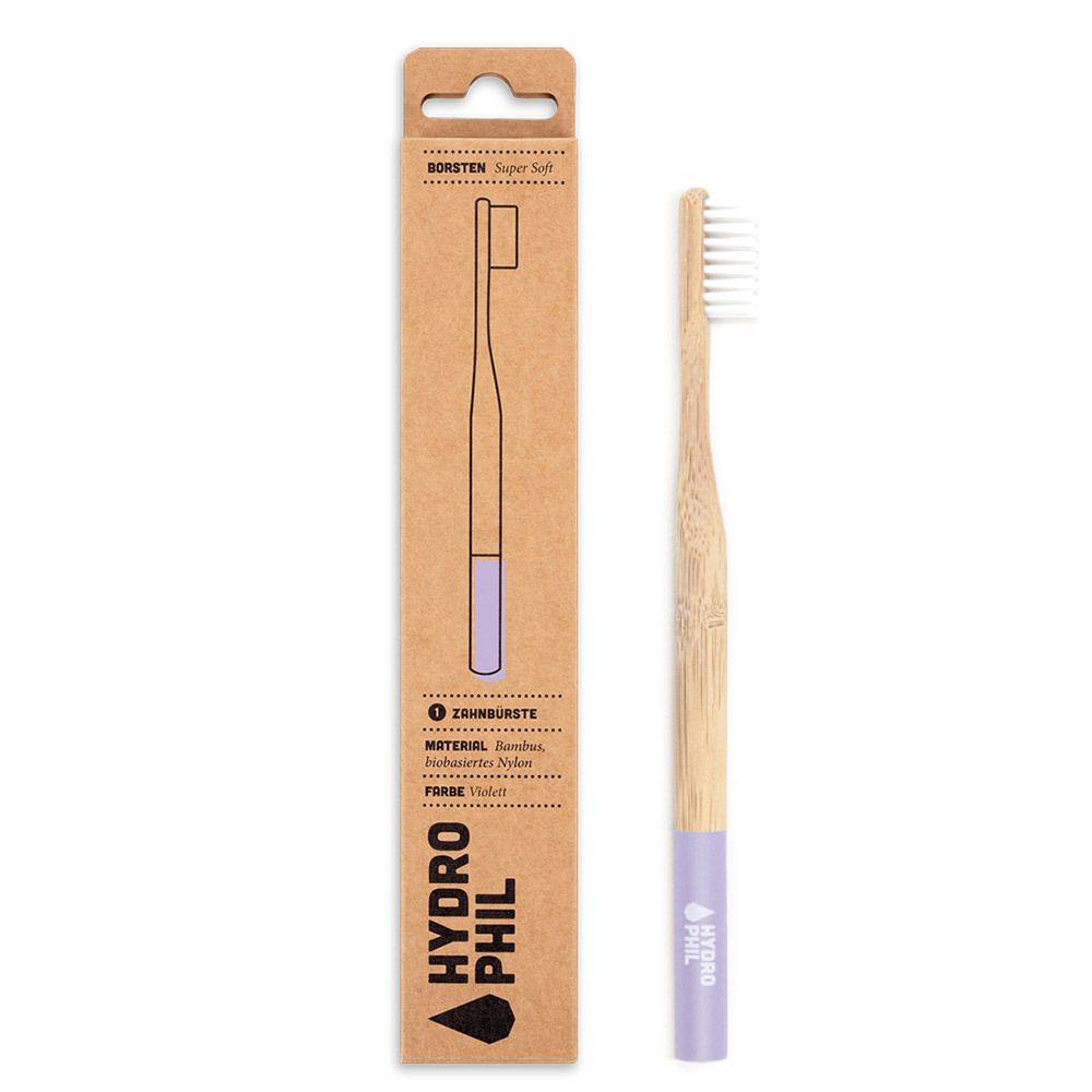 Hydrophil Zahnbürste Bambus violett super soft