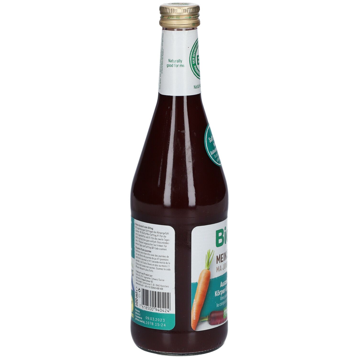 Biotta Mein Safttag 2 schwarze Karotte Saft 500 ml