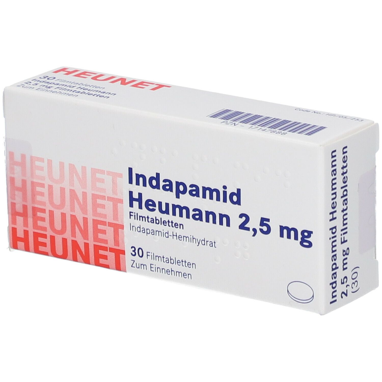 INDAPAMID Heumann 2,5 mg Filmtabletten Heunet