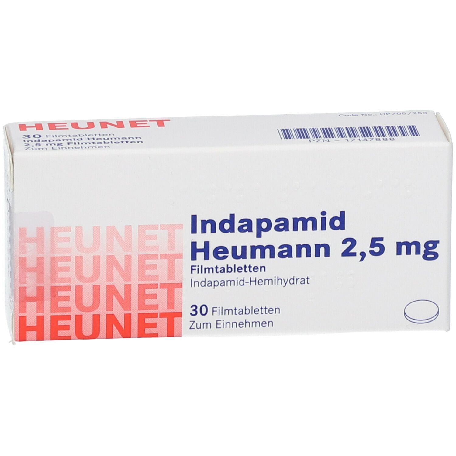 INDAPAMID Heumann 2,5 mg Filmtabletten Heunet