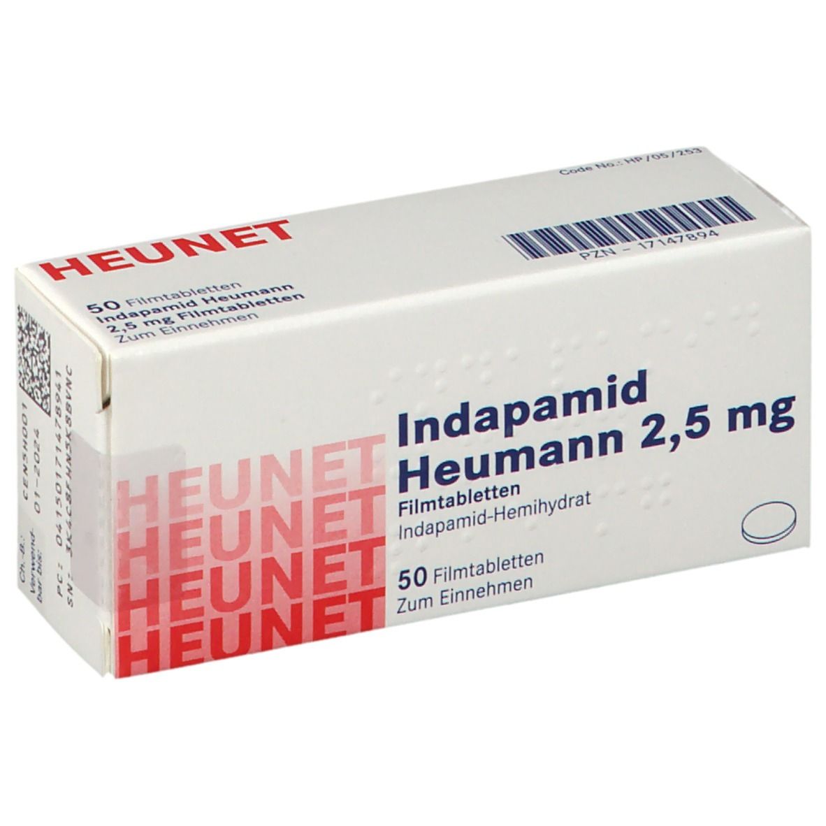 INDAPAMID Heumann 2,5 mg Filmtabletten Heunet