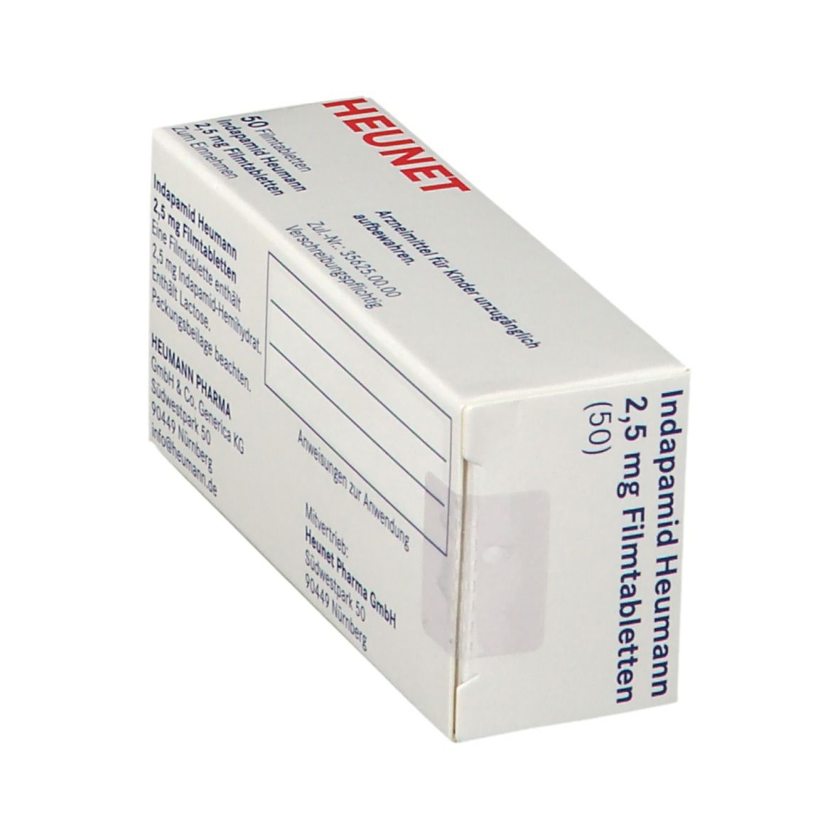 INDAPAMID Heumann 2,5 mg Filmtabletten Heunet