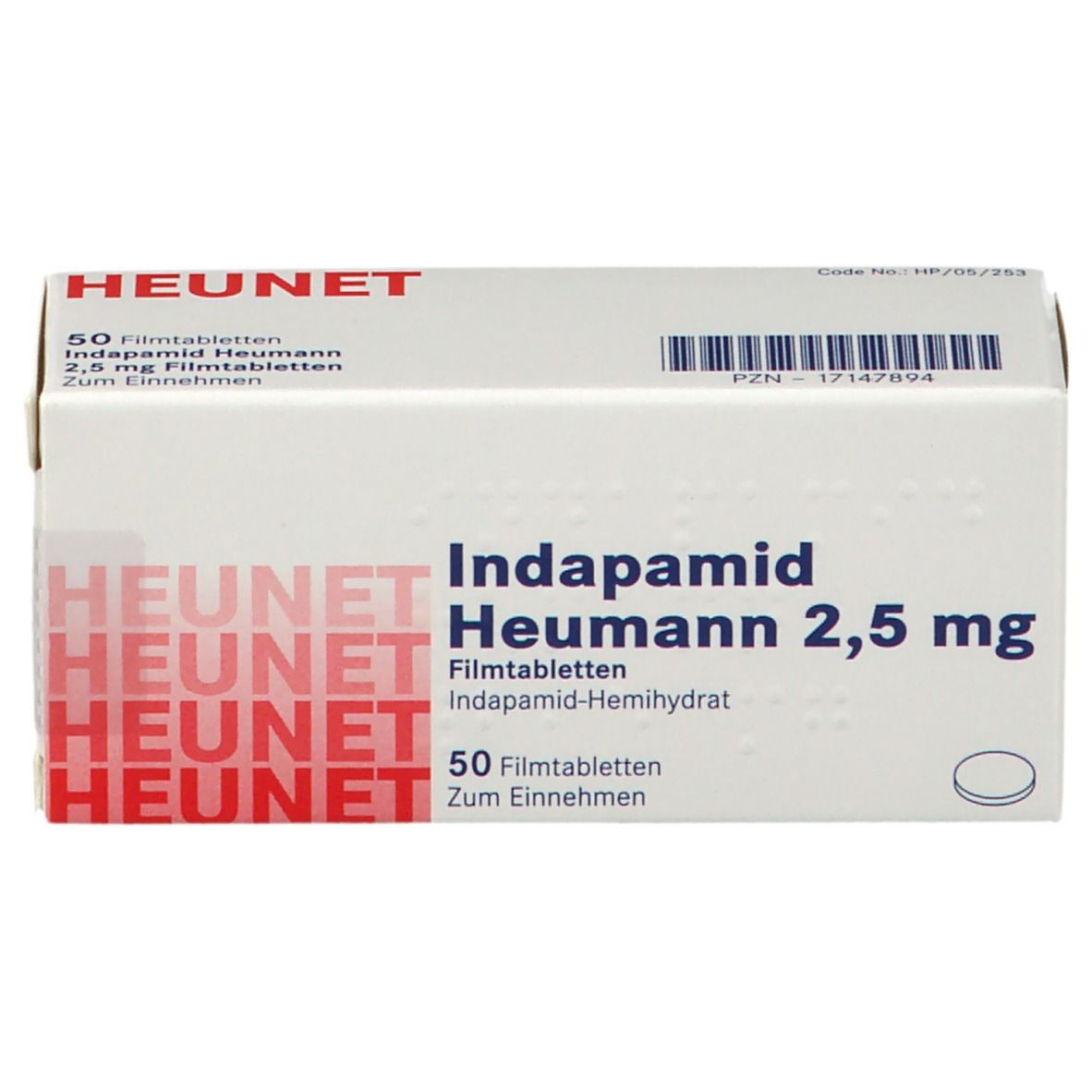 INDAPAMID Heumann 2,5 mg Filmtabletten Heunet