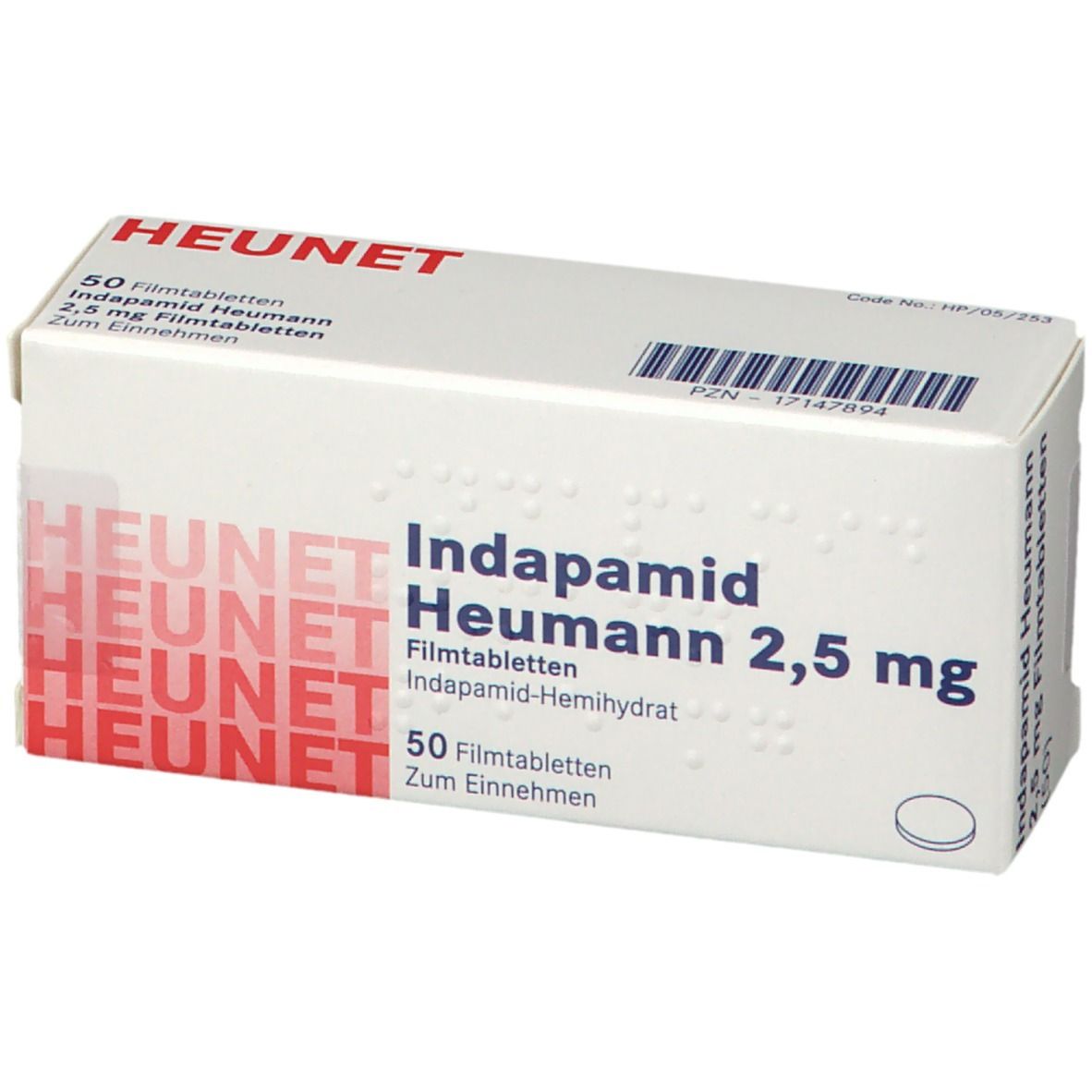 INDAPAMID Heumann 2,5 mg Filmtabletten Heunet