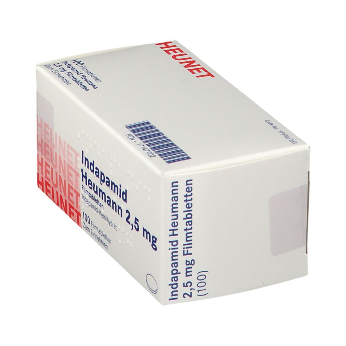 Indapamid Heumann 2,5 mg Filmtabletten Heunet 100 St