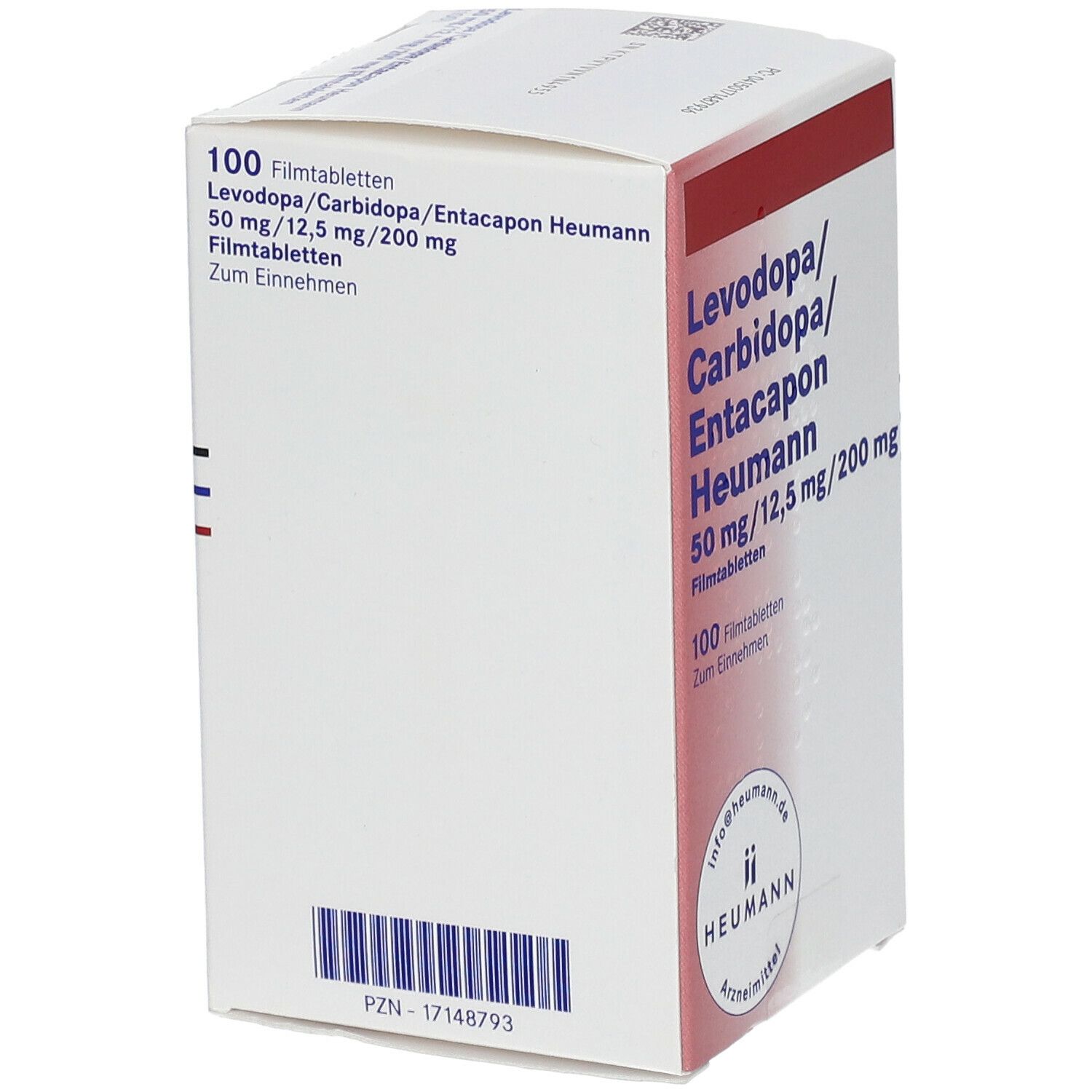 LEVODOPA/Carbidopa/Entacapon Heumann 50/12,5/200 100 St Filmtabletten