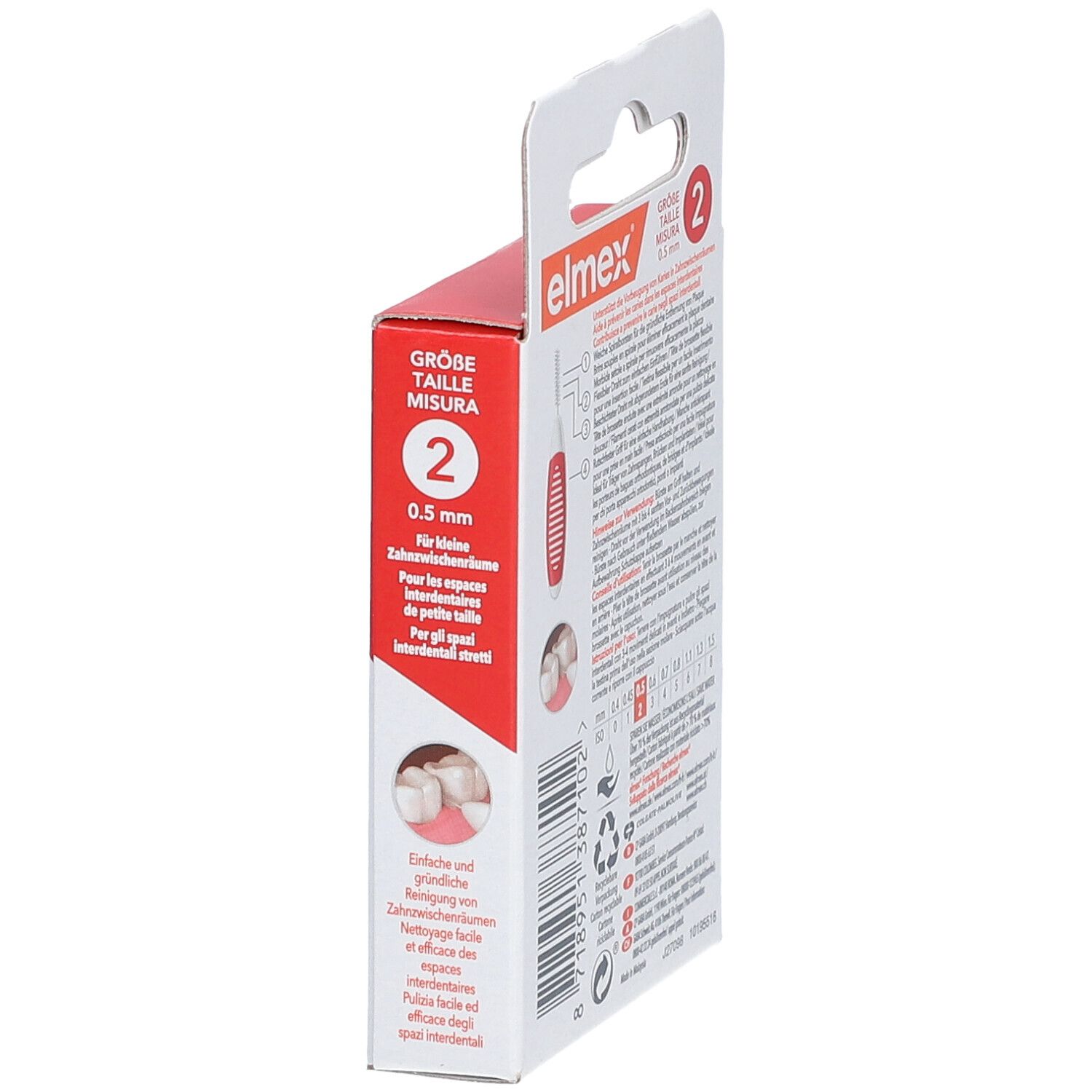 elmex Interdentalbürsten rot, Größe 2, 0,5 mm 8 St - Shop Apotheke