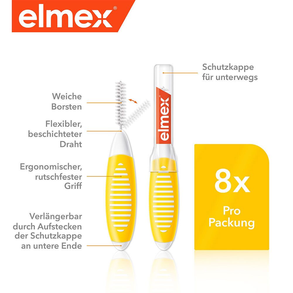 elmex Interdentalbürsten Gelb Größe 4 0,7 mm