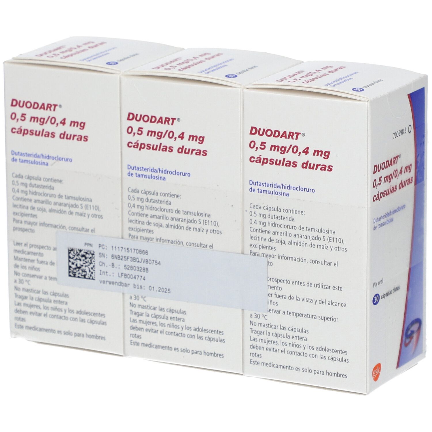 Duodart 0,5 mg/0,4 mg Hartkapseln 90 St