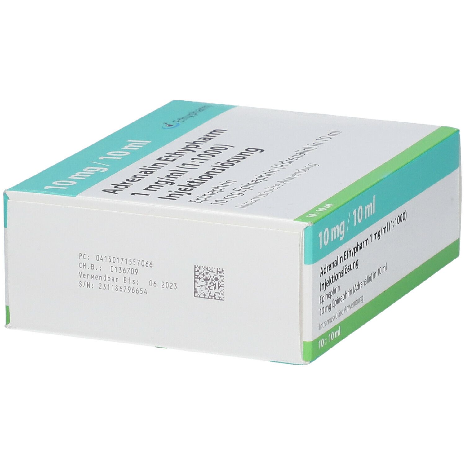 Adrenalin Ethypharm 1 mg/ml 1:1000 Injektionslsg. 10x10 ml Injektionslösung